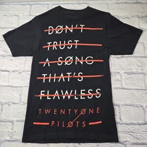 21 Pilots "Don't Trust a Song That's Flawless" Tee size XS or Small
